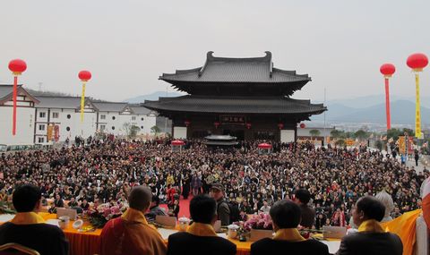 浙江奉化大慈禅寺举行寺院落成暨佛像开光庆典