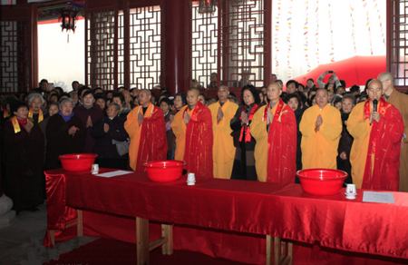 湖北荆州天王禅寺举行大雄宝殿落成暨佛像开光庆典