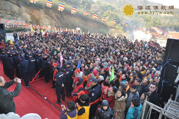 江苏宜兴大潮山福源寺隆重举行大雄宝殿落成、佛像开光暨果兴法师升座庆典