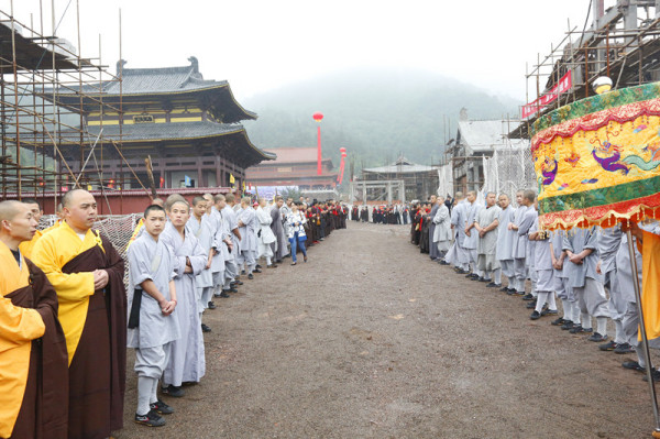 出席“少林武术走进东乡”暨抚州市西隐寺天王殿上梁法会